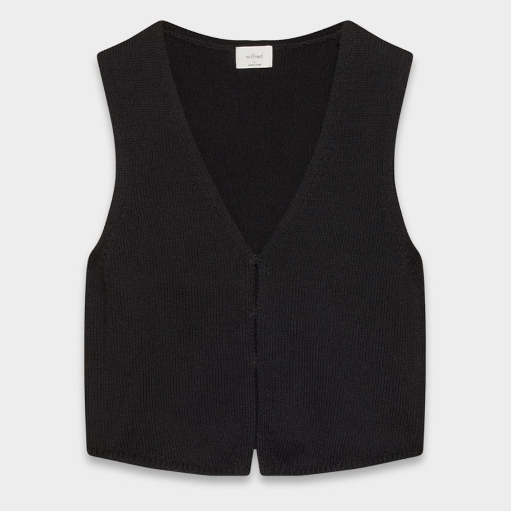 Aritzia Wilfred Basque Sweater Vest black